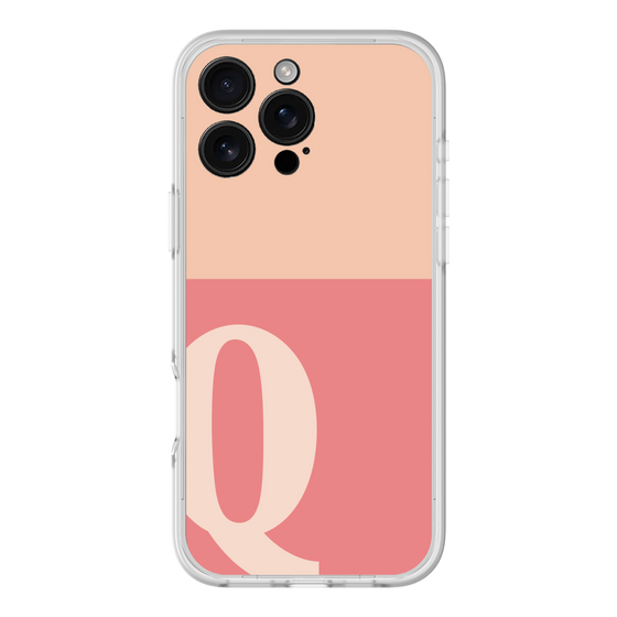 スリムプロテクションプレミアムケース［ オリジナル - initial two tone - Q pink ］