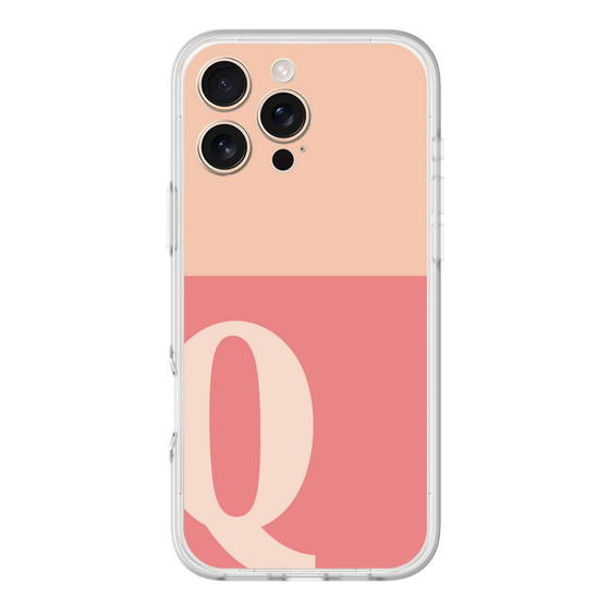 スリムプロテクションプレミアムケース［ オリジナル - initial two tone - Q pink ］