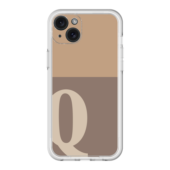 スリムプロテクションプレミアムケース［ オリジナル - initial two tone - Q brown ］