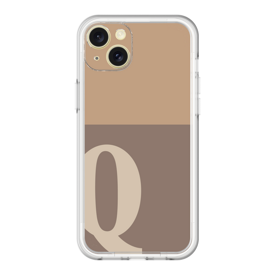 スリムプロテクションプレミアムケース［ オリジナル - initial two tone - Q brown ］