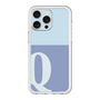スリムプロテクションプレミアムケース［ オリジナル - initial two tone - Q blue ］