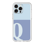 スリムプロテクションプレミアムケース［ オリジナル - initial two tone - Q blue ］