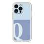 スリムプロテクションプレミアムケース［ オリジナル - initial two tone - Q blue ］
