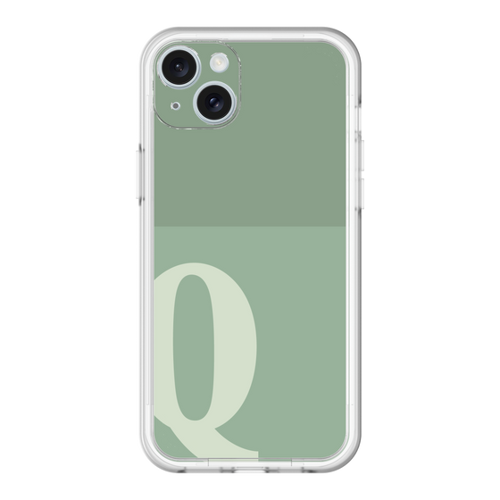 スリムプロテクションプレミアムケース［ オリジナル - initial two tone - Q green ］