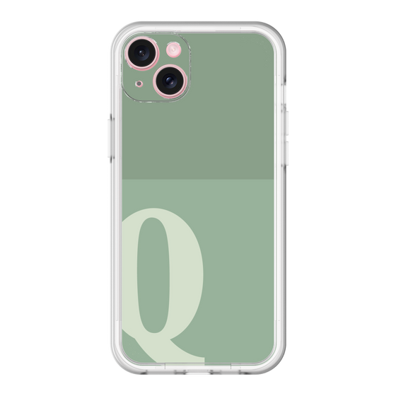 スリムプロテクションプレミアムケース［ オリジナル - initial two tone - Q green ］