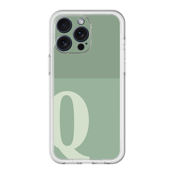 スリムプロテクションプレミアムケース［ オリジナル - initial two tone - Q green ］