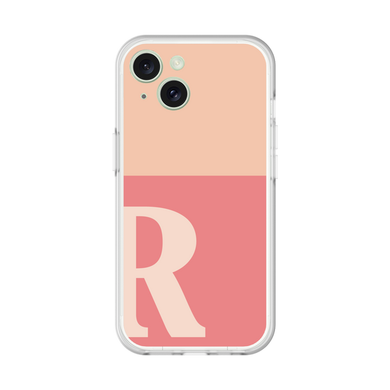 スリムプロテクションプレミアムケース［ オリジナル - initial two tone - R pink ］