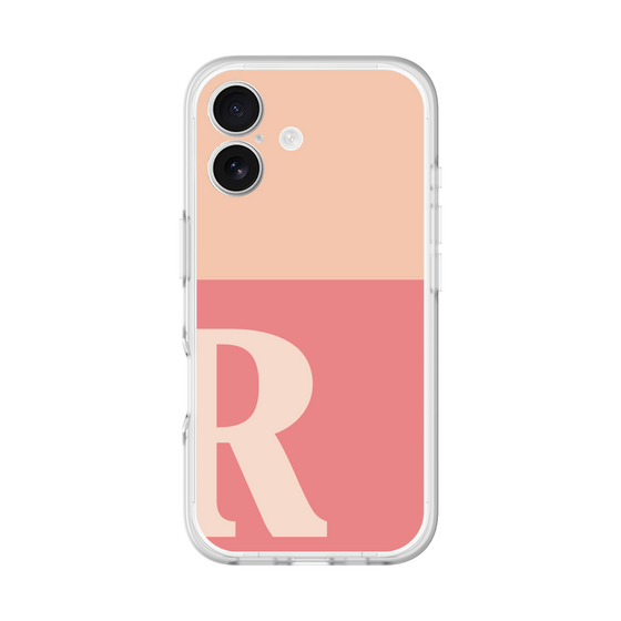 スリムプロテクションプレミアムケース［ オリジナル - initial two tone - R pink ］