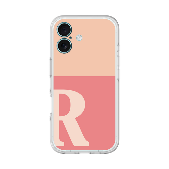 スリムプロテクションプレミアムケース［ オリジナル - initial two tone - R pink ］