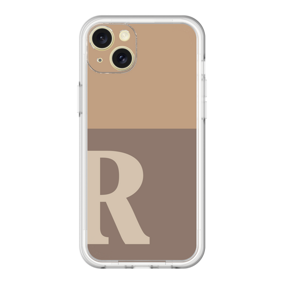 スリムプロテクションプレミアムケース［ オリジナル - initial two tone - R brown ］