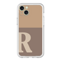 スリムプロテクションプレミアムケース［ オリジナル - initial two tone - R brown ］