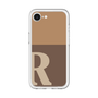 スリムプロテクションプレミアムケース［ オリジナル - initial two tone - R brown ］
