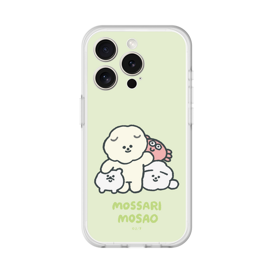 スリムプロテクションプレミアムケース［ もっさりもさお - みんないっしょ - グリーン ］