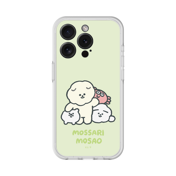 スリムプロテクションプレミアムケース［ もっさりもさお - みんないっしょ - グリーン ］