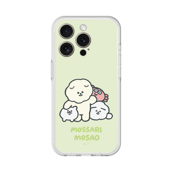 スリムプロテクションプレミアムケース［ もっさりもさお - みんないっしょ - グリーン ］