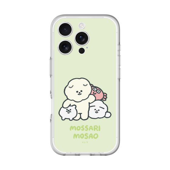 スリムプロテクションプレミアムケース［ もっさりもさお - みんないっしょ - グリーン ］