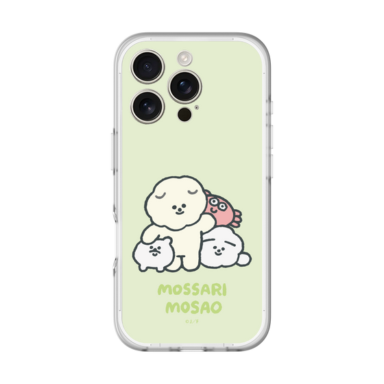 スリムプロテクションプレミアムケース［ もっさりもさお - みんないっしょ - グリーン ］