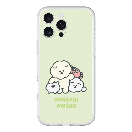 スリムプロテクションプレミアムケース［ もっさりもさお - みんないっしょ - グリーン ］