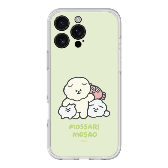 スリムプロテクションプレミアムケース［ もっさりもさお - みんないっしょ - グリーン ］