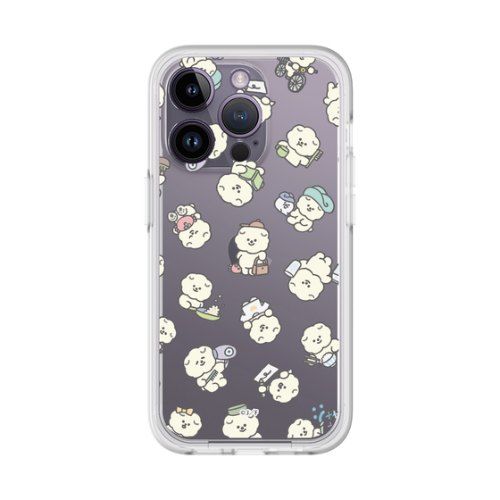 スリムプロテクションプレミアムケース［ もっさりもさお - もさおがいっぱい - クリア ］