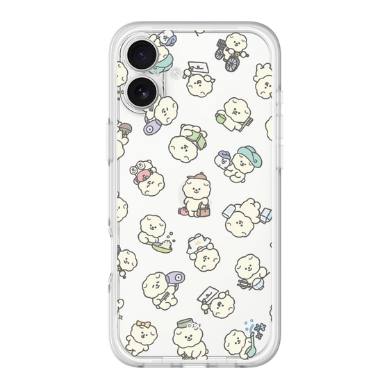 スリムプロテクションプレミアムケース［ もっさりもさお - もさおがいっぱい - クリア ］