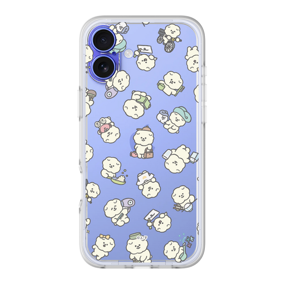 スリムプロテクションプレミアムケース［ もっさりもさお - もさおがいっぱい - クリア ］