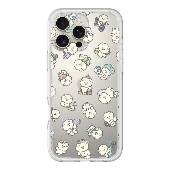 スリムプロテクションプレミアムケース［ もっさりもさお - もさおがいっぱい - クリア ］