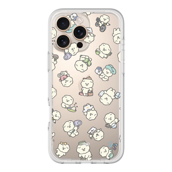 スリムプロテクションプレミアムケース［ もっさりもさお - もさおがいっぱい - クリア ］