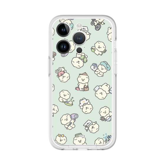 スリムプロテクションプレミアムケース［ もっさりもさお - もさおがいっぱい - グリーン ］