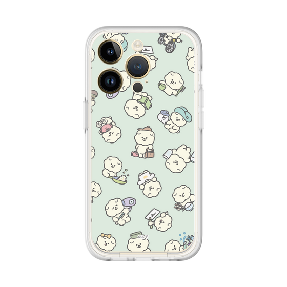 スリムプロテクションプレミアムケース［ もっさりもさお - もさおがいっぱい - グリーン ］