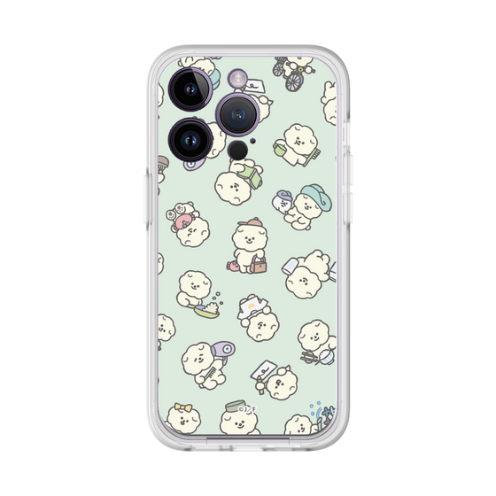 スリムプロテクションプレミアムケース［ もっさりもさお - もさおがいっぱい - グリーン ］