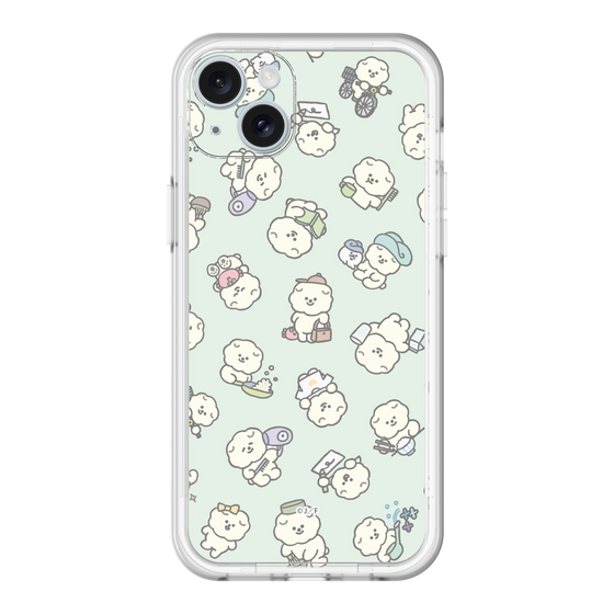 スリムプロテクションプレミアムケース［ もっさりもさお - もさおがいっぱい - グリーン ］