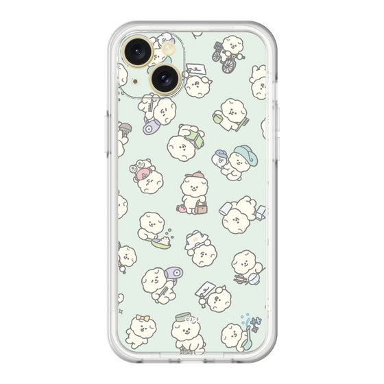 スリムプロテクションプレミアムケース［ もっさりもさお - もさおがいっぱい - グリーン ］