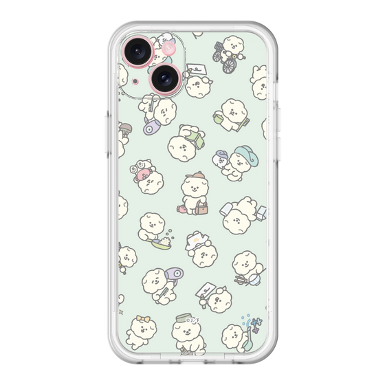 スリムプロテクションプレミアムケース［ もっさりもさお - もさおがいっぱい - グリーン ］