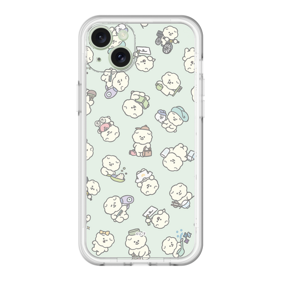 スリムプロテクションプレミアムケース［ もっさりもさお - もさおがいっぱい - グリーン ］