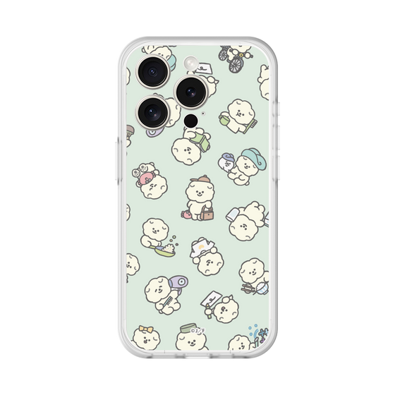 スリムプロテクションプレミアムケース［ もっさりもさお - もさおがいっぱい - グリーン ］