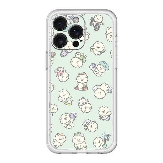 スリムプロテクションプレミアムケース［ もっさりもさお - もさおがいっぱい - グリーン ］
