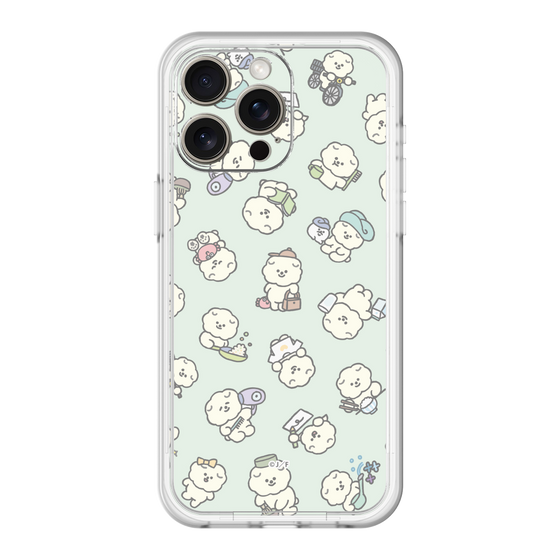スリムプロテクションプレミアムケース［ もっさりもさお - もさおがいっぱい - グリーン ］