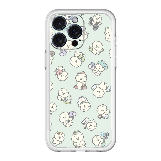 スリムプロテクションプレミアムケース［ もっさりもさお - もさおがいっぱい - グリーン ］