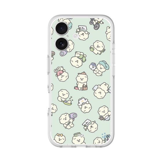 スリムプロテクションプレミアムケース［ もっさりもさお - もさおがいっぱい - グリーン ］