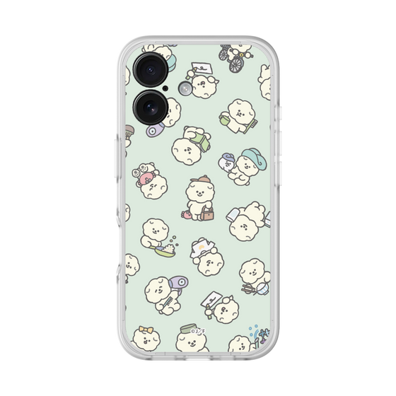 スリムプロテクションプレミアムケース［ もっさりもさお - もさおがいっぱい - グリーン ］