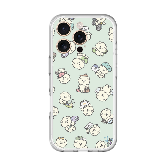 スリムプロテクションプレミアムケース［ もっさりもさお - もさおがいっぱい - グリーン ］