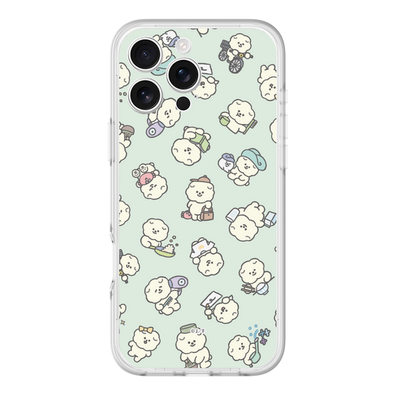 スリムプロテクションプレミアムケース［ もっさりもさお - もさおがいっぱい - グリーン ］