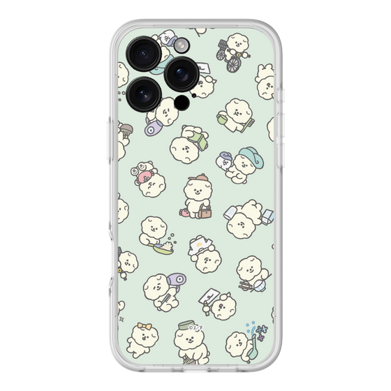 スリムプロテクションプレミアムケース［ もっさりもさお - もさおがいっぱい - グリーン ］