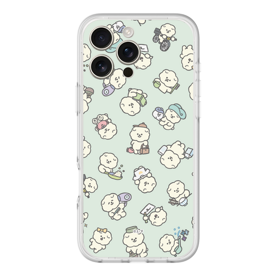 スリムプロテクションプレミアムケース［ もっさりもさお - もさおがいっぱい - グリーン ］