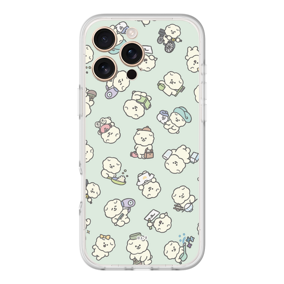 スリムプロテクションプレミアムケース［ もっさりもさお - もさおがいっぱい - グリーン ］