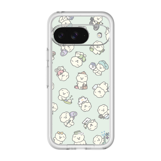 スリムプロテクションプレミアムケース［ もっさりもさお - もさおがいっぱい - グリーン ］