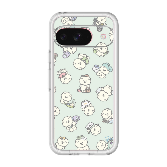 スリムプロテクションプレミアムケース［ もっさりもさお - もさおがいっぱい - グリーン ］