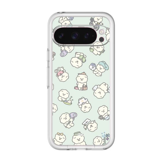 スリムプロテクションプレミアムケース［ もっさりもさお - もさおがいっぱい - グリーン ］