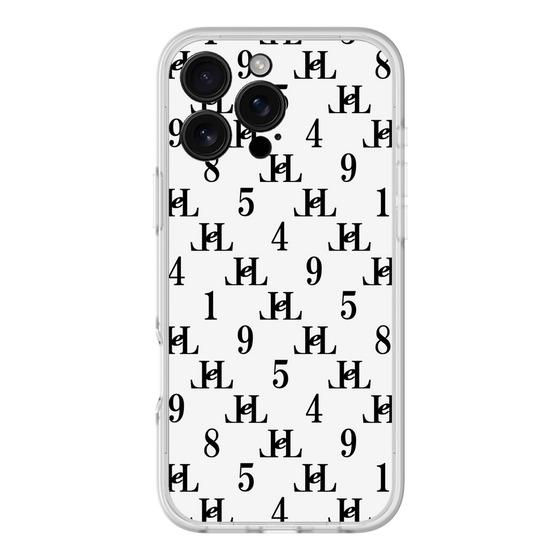 スリムプロテクションプレミアムケース［ Chell classy - Monogram - White ］